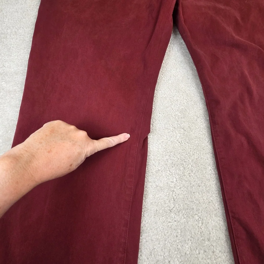 AG Adriano Goldschmied The Graduate Tailored Leg Pants Burgundy Red 40x30 Mens
